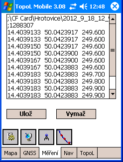 Umožňuje nám to snížit počet vytvořených bodů nebo lomových bodů. Ve většině případů GNSS vysílá 1 polohu za 1sekundu.