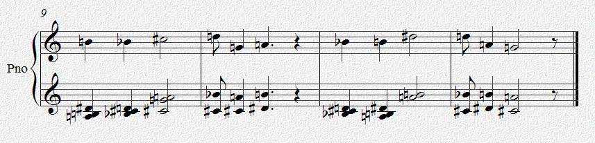 přiřadit akord C-dur, protože akord C-dur obsahuje tón G). Dále musí být dodržován přísný zákaz paralelního postupu mezi basem (základní tón akordu) a sopránem (melodií).