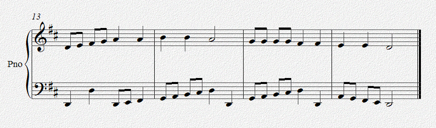 HarmonizerSimple b) vede vnitřní hlasy paralelně se sopránem (viz Obr. 3.2). Obr. 3-1 HarmonizerSimple b) HarmonizeFigure tvoří z basu a vnitřních hlasů doprovodnou figuru (viz Obr. 3.3).