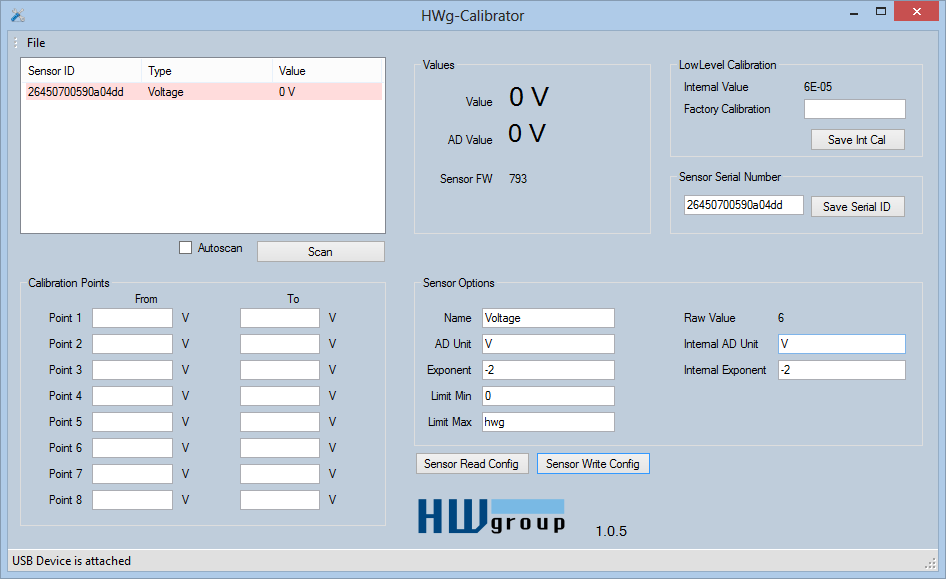 LowLevel Calibration Hodnota AD Internal Value číslo FROM AD převodník => Raw Value (Obecné číslo AD) => Po