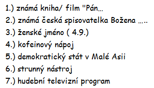 Na závěr letošního prvního čísla pro vás Hanka Stoklasová ze 7.třídy připravila dvě křížovky.