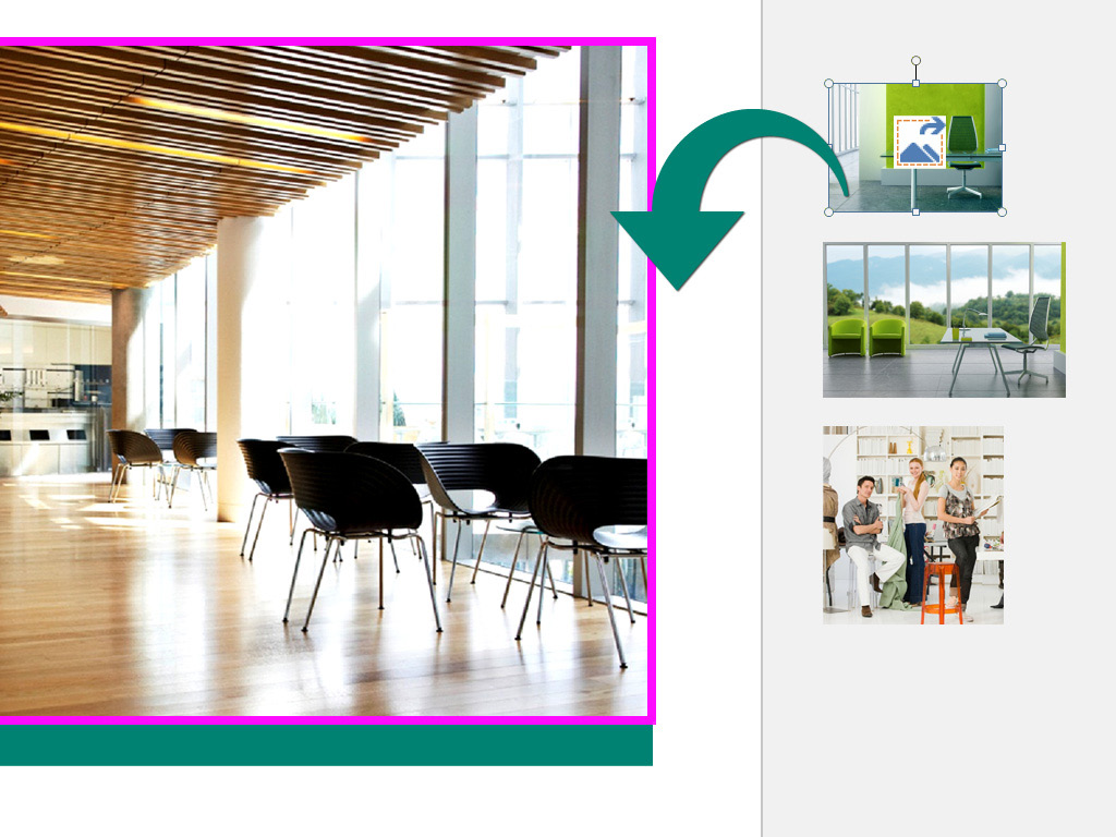 Přidání obrázků Záměna obrázků Publisher 2013 umožňuje snadno vkládat obrázky odkudkoli bez ohledu na to, jestli jsou ve vašem počítači, v galerii klipartů na webu Office.