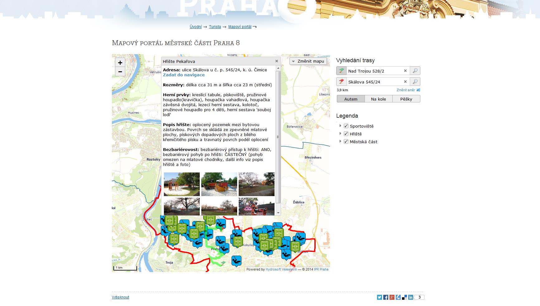 Cíl trasy předaný widgetu Routing z PopUp window Widgets: Map, Editing,