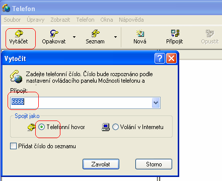 3. 3. Overeni funkcnosti Pro odzkouseni pouzijte aplikaci dialer, ktere je soucasti Windows XP.