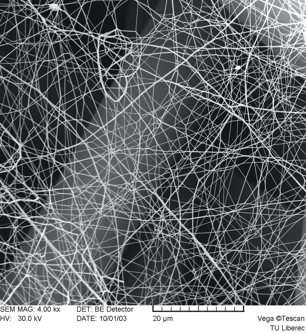 Nanovlákna Co jsou nanovlákna? Jde o vlákna jejichž průměr se pohybuje v rozsahu nanometrů, ale jsou to tzv. submikroová vlákna.