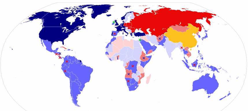 uvolnění, rozšiřovaní sfér vlivu Dílčí války: Korea (1950