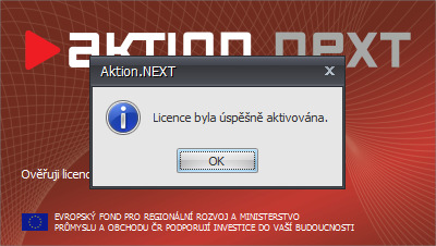 2) Po aktivaci produktu již software pracuje dle objednaných parametrů.