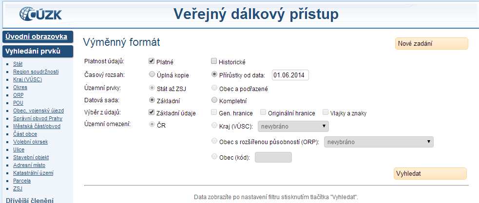 Dostupnost dat na současném webu Regionální statistiky ČSÚ RÚIAN ARES Sbírka zákonů RPP http://www.czso.cz http://www.cuzk.cz http://www.mfcr.