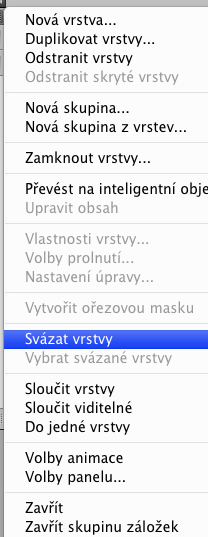 Vytvoření přechodu ve vrstvě Nová vrstva vytvoří se nová průhledná vrstva, kterou pojmenujeme přechod Pod