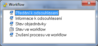 Workflow - objednávky Nově v Nákupu: