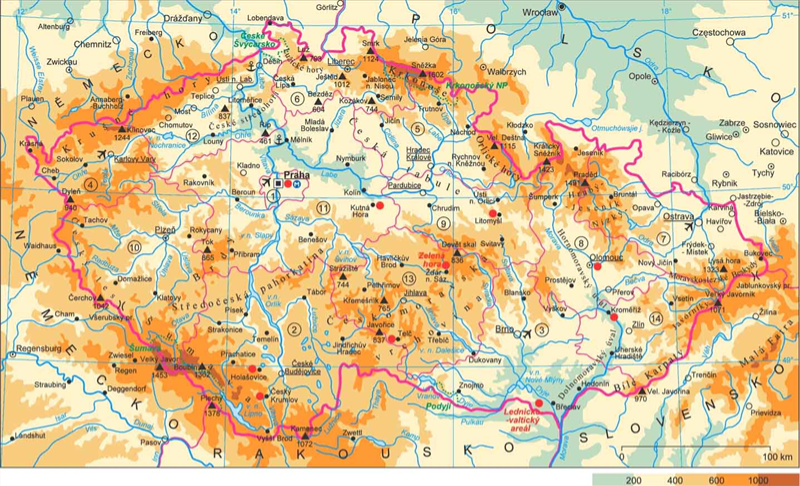 Na mapě Čr zakresli, kde se