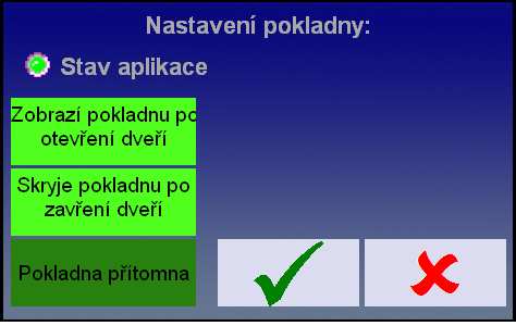 1) Nastavení odbavovací jednotky jednotku lze nastavit tak, aby se aplikace pro prodej jízdenek spouštěla automaticky při otevření dveří autobusu, resp.