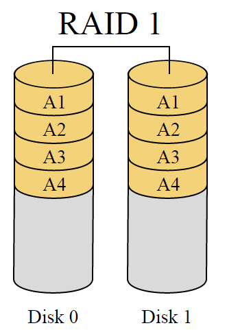 Obrázek č. 8: Schéma principu funkce RAID 1.