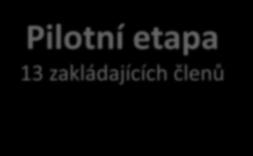 Pilotní etapa 13 zakládajících členů 5M s.r.o. - kompozity Austin Detonator s.r.o. - výbušniny Continental Barum s.r.o. - pneumatiky Brano Group a.s. - autočásti EGP Invest s.r.o - inženýring Indet Safety Systems a.