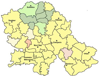 Srbsko (Vojvodina) Autonomní provincie, pravomoci dosud nevyřešeny (čeká se na schválení nové ústavy) Nejvyspělejší