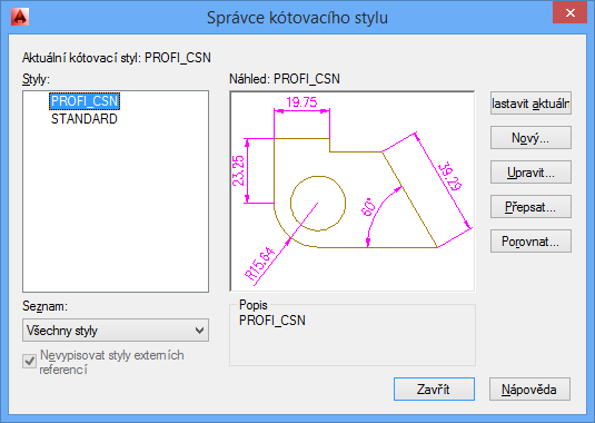 Tip: Pokud kreslíte ve výkresu s měřítkem M1:1 detail např.