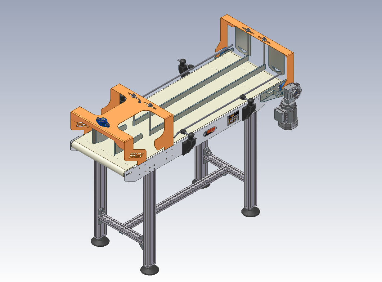 Podpůrný systém tiskárny je zabudován do hlavního rámu. Celá konstrukce je založena na nastavitelných kolech se systémem rychlého brzdění.