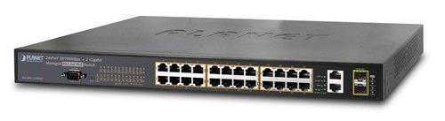 Planet WGSW-2620HP PoE přepínače 24x portů 10/100Base-TX injektory na všech portech, IEEE 802.