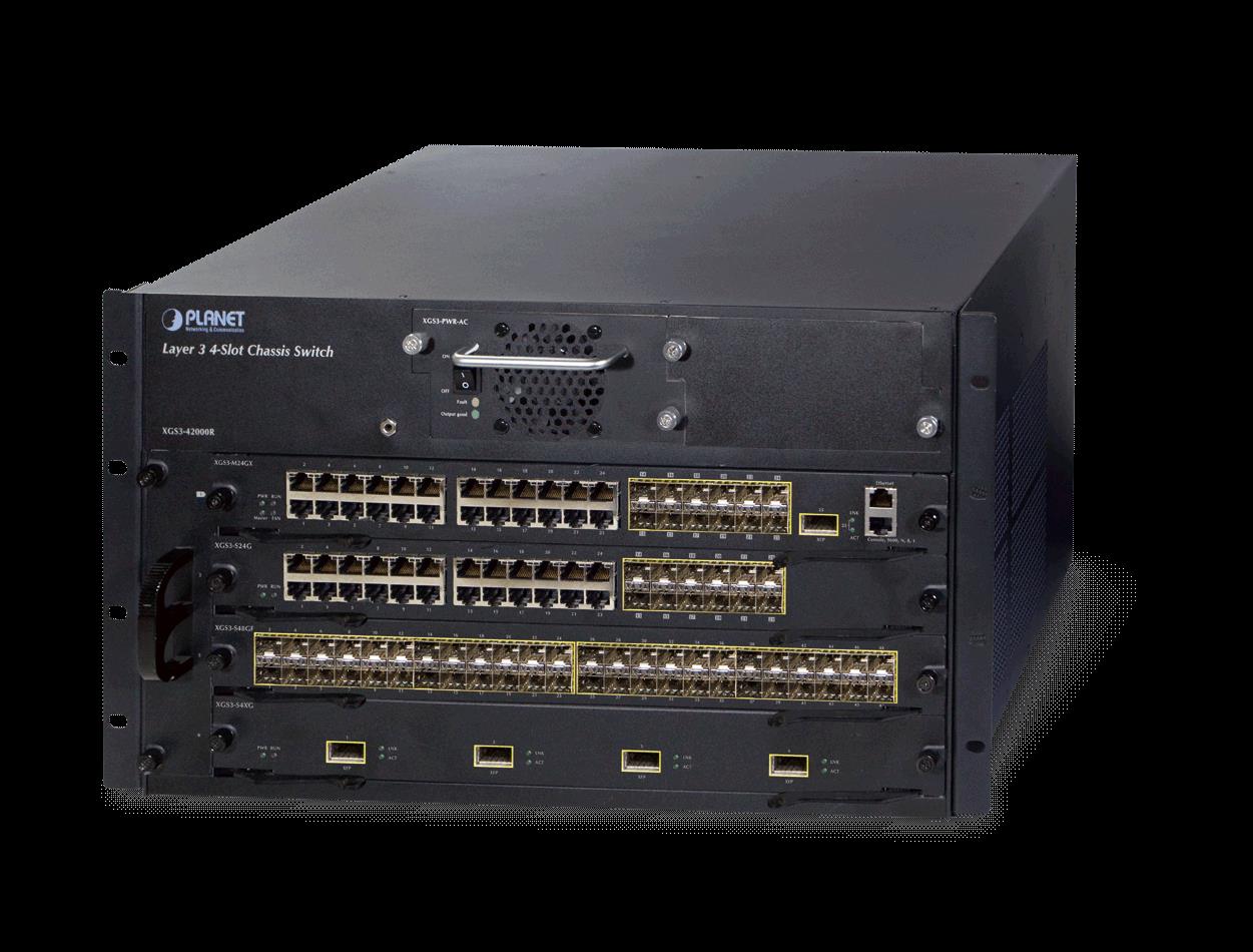 10-Gigabit Planet XGS3-42000R Redundatní napájecí systém Redundatní systém správy