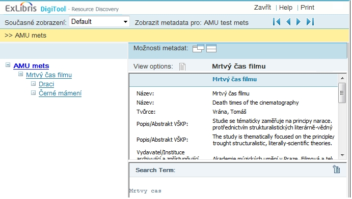 4.3 Možnosti vystavení metadat pro jiné repozitáře (UK) Pokus s UVT Univerzity