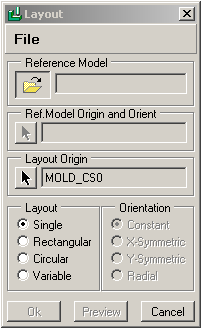 Krok č.1 Vytvoření nové součásti 1. V nástrojové liště klikněte na tlačítko. 2. Vyberte Type Manufacturing a Subtype Mold Cavity v otevřeném dialogovém okně (viz obr.). 3.