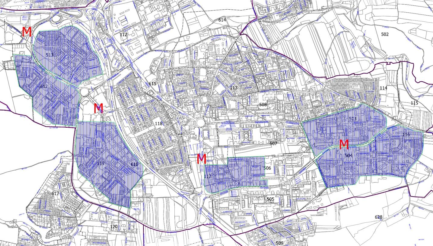 3.6 Vymezení oblastí pro realizaci Zóny placeného stání Praha 11 3.6.1 Návrh aktivních území Aktivní území oblastí, kde budou realizovány zóny placeného stání včetně parkovacích automatů a dopravního značení.