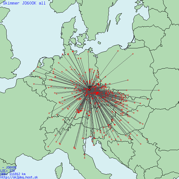 Skimmer na 2m A1 contest 2010 z QTH OK1KSO (Výsluní, 880 m ASL) dva sfázované dipóly OK1VSL,