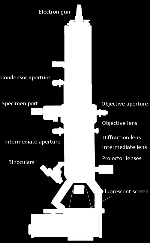 Transmisní elektronová mikroskopie (TEM) Objevena 1931 v Německu. Analogie optického mikroskopu.