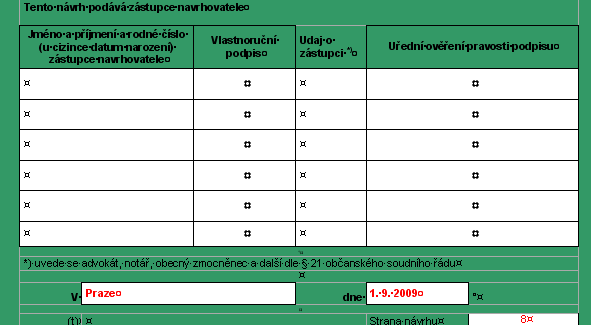 Datum a stránkování Nezapomínejte