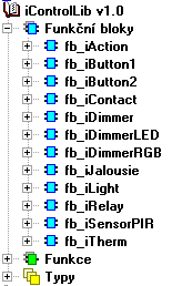 1 ÚVOD Knihovna icontrollib obsahuje funkční bloky využitelné především v inteligentních domech.