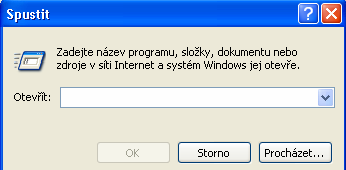 SPUSTIT Služí pr dstartvání zadanéh prgramu. Mu-síme napsat celu cestu, kde se daný prgram nachází.