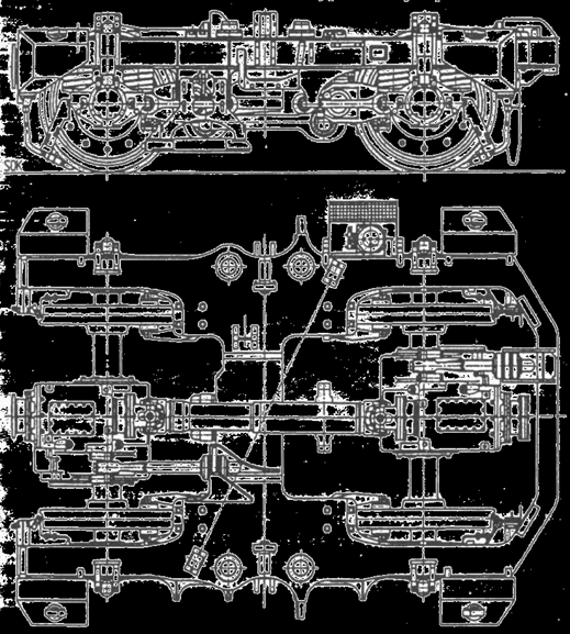 Podvozek dvounápravový DH lokomotivy Podvozek lokomotivy s
