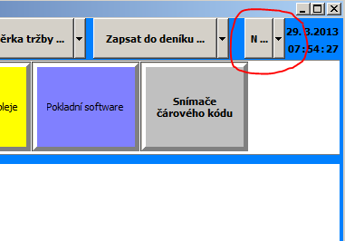 Pro usnadnění nastavování je možné použít také nastavovací tlačítko v pravém horním rohu