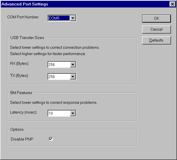 COM3, bude váš software komunikovat s aplikací pomocí portu COM3). Po několikerém stisknutí tlačítka OK je nastavení vlastností COM portu úspěšně dokončeno.