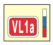 Vložená návěstidla jsou označena červeným označovacím štítkem s bílým nápisem a nátěrem stožáru nebo označovacích pásů s červenými, modrými a bílými pruhy stejné délky (viz obrázek 23).