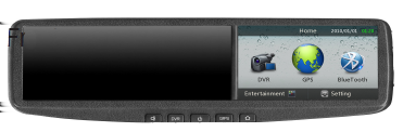 DS-450dvrGPS Displej s navigací a kamerou (černou skříňkou) ve zpětném zrcátku Uživatelská příručka Před prvním použitím výrobku si přečtěte tuto uživatelskou příručku a ponechte si ji pro případ