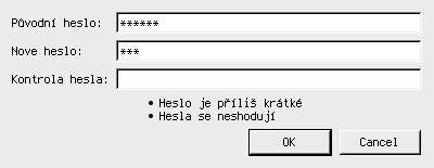 Dokumentace aplikace Chemon, Vydání 2.0 1.5.2 Dialog změny hesla klíče Obrázek 1.5: Dialog změny hesla klíče Původní heslo Heslo kterým je zašifrovaná privátní část klíče.