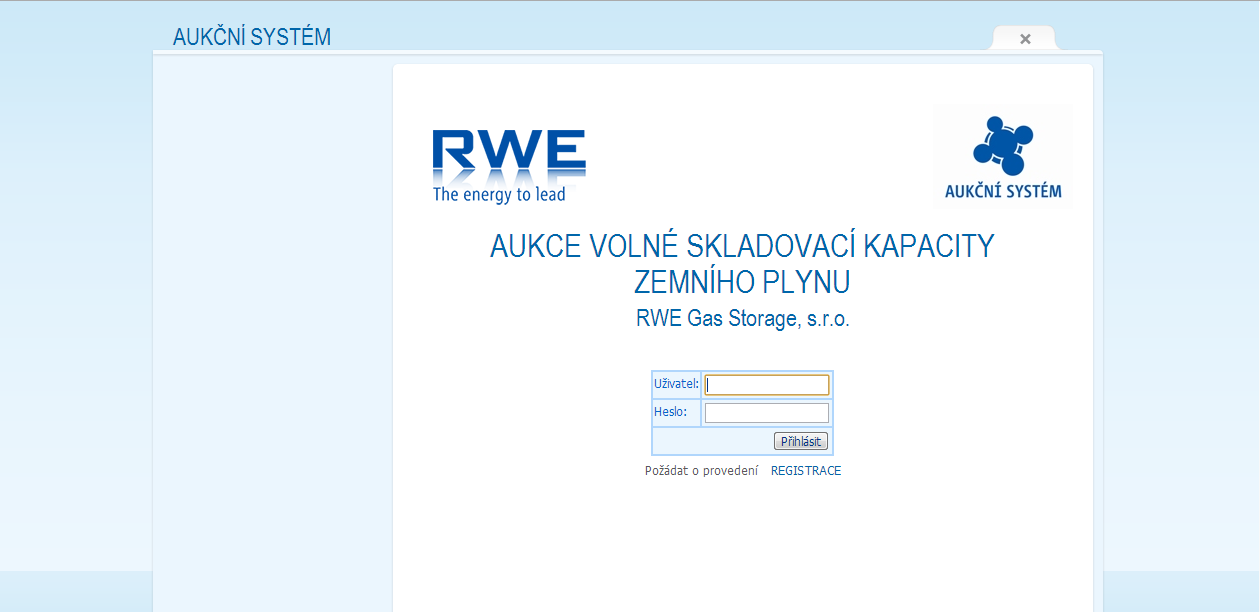 ii. Aukce automaticky začíná v dobu, na kterou byla naplánována. iii. Registrovaní Žadatelé se do Aplikace přihlašují svým přihlašovacím jménem a heslem. iv.