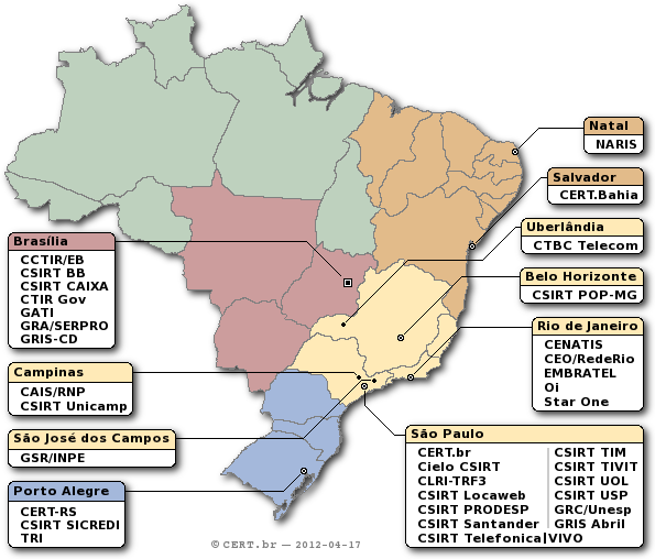 Poměrně velké množství pracovišť typu CERT/CSIRT se nachází třeba v Brazílii. 5 Česká republika, země v izolaci?