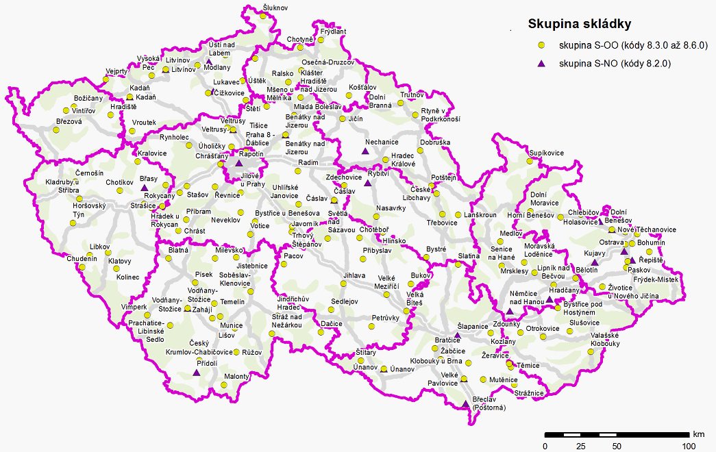 Skládek v ČR cca 200 (kapacita 158.