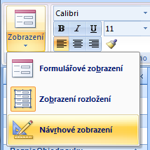 Formulář Ke každé tabulce lze vytvořit Automatický formulář a uložit ho se zvoleným jménem.