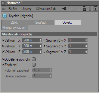 Správce nastavení (4) Obrázek 4.19: Správce nastavení Každá funkce, nástroj či objekt lze dále nastavovat. K tomuto nastavování nám slouží právě tento správce.
