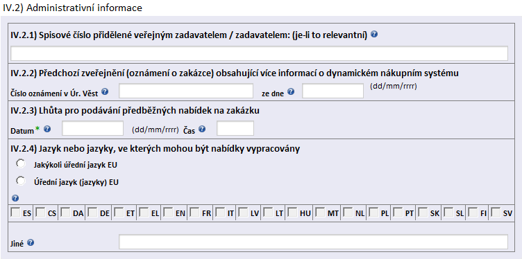 IV.2) Administrativní informace PROVOZNÍ ŘÁD - Příloha 3 IV.2.1) Spisové číslo přidělené veřejným zadavatelem/zadavatelem (je-li to relevantní) Zadavatel uvede své vlastní číslo jednací (spisovou