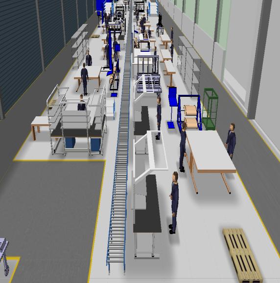 110 - Navrhovaný stav pracovišť předmontáží Pracoviště čtyř