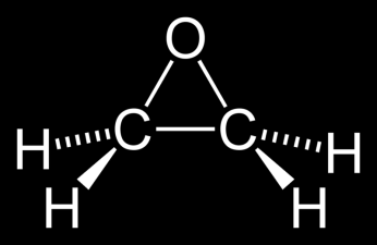 Kyslíkaté deriváty cyklické ethery ethylenoxid - plyn páchnoucí po shnilých jablkách, ve směsi s inertními plyny pro sterilizaci předmětů ve zdravotnictví TOXICITA: dráždí sliznice a oči asi jako