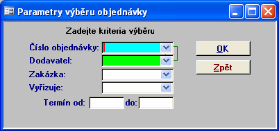 45 Karta vystavené objednávky Tisk objednávky Tisk přehledu vystavených objednávek Křížové tabulky vystavených objednávek Statistika vystavených objednávek 1.9.