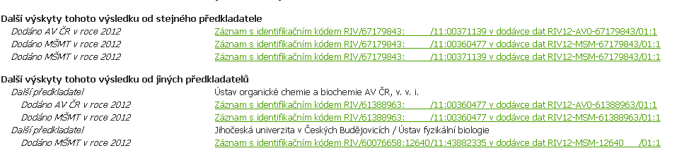 5. Kontrola duplicit_2 Duplicity není nutné mazat v RIV, pokud jsou zde správně spojeny.