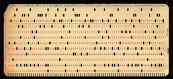 Děrný štítek - médium pro záznam dat pro pozdější zpracování automaty nebo počítači. Bývají vyrobeny z tenkého kartonu, informace je reprezentována dírkou na určité pozici.