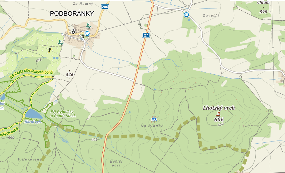 2.6 Lhotský lom Lokalita se nachází na západním svahu Lhotského vrchu, asi 800 m od kóty, která má největší nadmořskou výšku v okolí, v celém PP Jesenicko (605,5 m). Lhotský lom Obr.