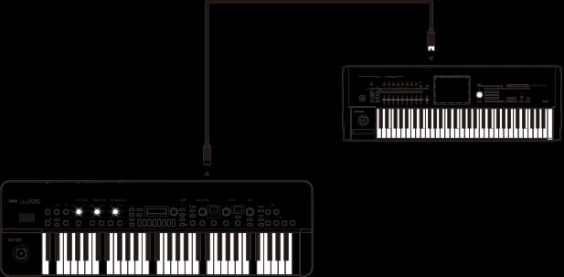 MIDI MIDI 1. Využití KingKORGu s jinými MIDI zařízeními (MIDI) Zde můžete upravit nastavení MIDI parametrů KingKORGu.